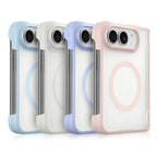 Case For iPhone Duo 18 Fold Magnetic Matte Transparent Acrylic Phone Cover Equipped With Central Hinge Protection Back Shell