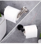 Adhesive Toilet Roll Paper Holder Organizer Wall Mount Storage Stand Kitchen Bathroom No Drill Tissue Towel Dispenser Stainless