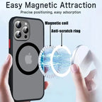Luxury Armor Matte For Magsafe Magnetic Wireless Charging Case For iPhone 17 16 15 14 13 12 11Pro Max Mini Plus Shockproof Cover