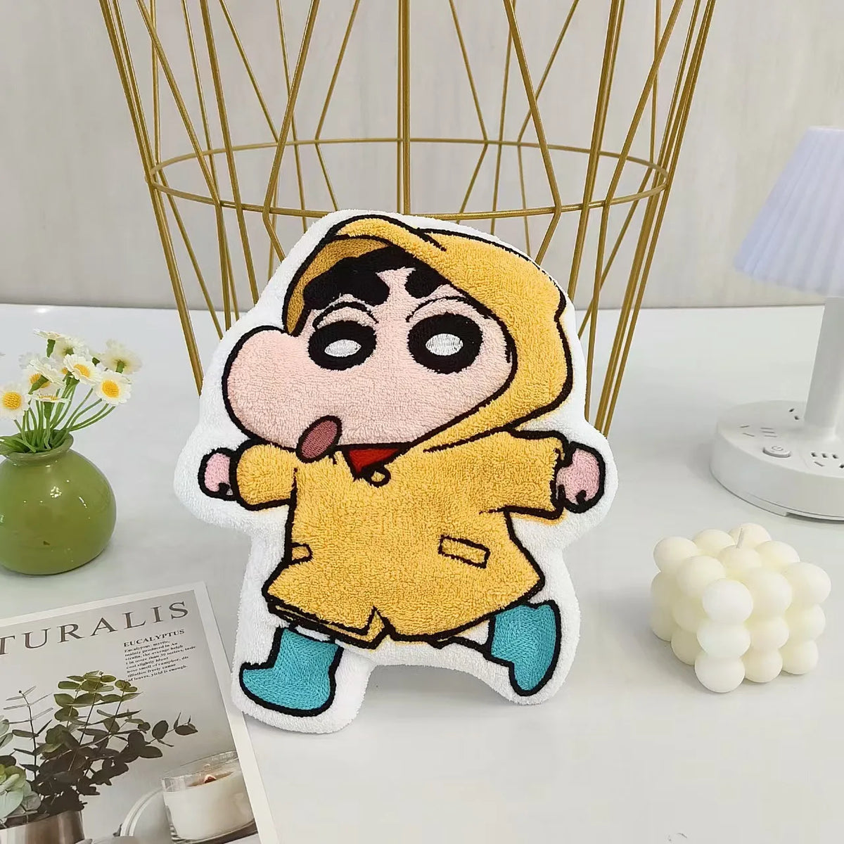 Kawaii Crayon Shin-Chan Cartoon Cute Hand Towel Water-Absorbent Coral Fleece Kitchen Quick-Drying Shower Room Supplies