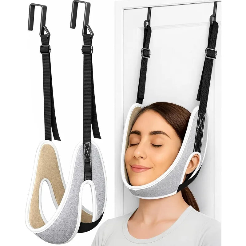 Upgraded Over The Door Neck Traction Large Weight Capacity Thickened Neck Support Breathable Design Home Neck Pain Relief Care