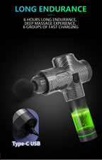 Fascial Massage Gun Electric Percussion Pistol Massager Body Neck Back Deep Tissue Muscle Relaxation Massage Gun Fitness