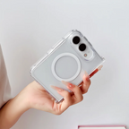 Luxury Clear Shockp Magnetic Wireless Charging Phone Case For iPhone Duo 18 Duo 18 Ultra Hinge Magsafe PC Hard Protect Cover