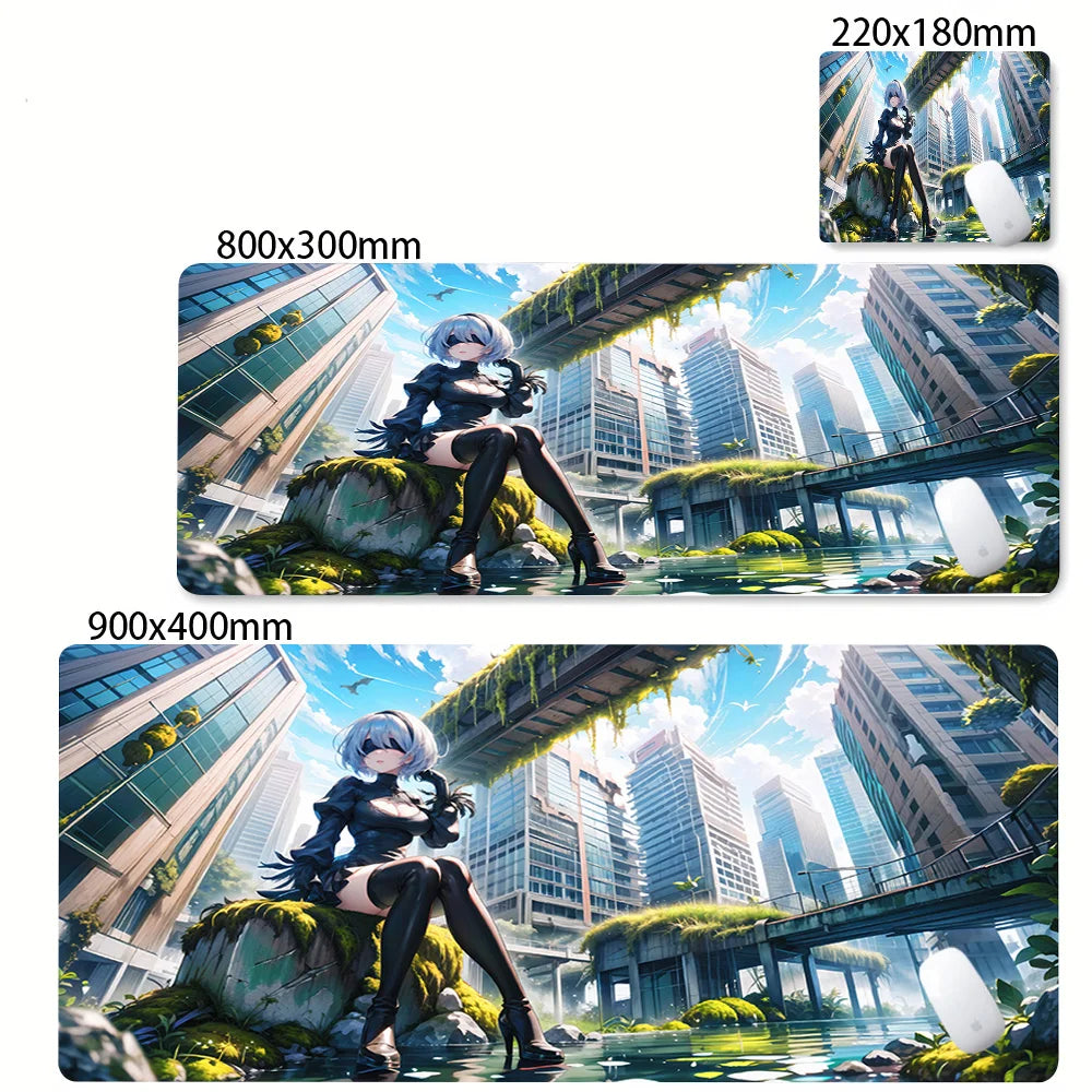 NieR Automata Kawaii Mouse Pad Gaming Accessories Keyboard Desk Mat Computer Deskmat Pc Gamer Mats Anime Sexy Girl Mousepad Xxl