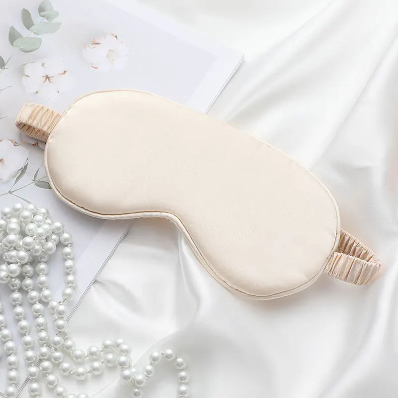 Double-Sided Silk Sleeping Eyeshade Light Blocking Breathable Travel Sleep Eye Mask Shields Protective Safety Goggle Eye Wear