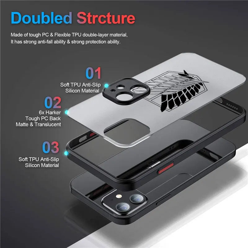 Anime A-Attack On Titan Hot Cool Phone Case For iPhone 17 16 15 Pro Max Case 14 13 12 11 Pro Max 16e 17e Air XS X 7 8 Plus Cover