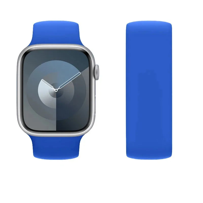 Solo Loop Silicone for Apple Watch Bands 40mm 44mm 45 41 49mm 42mm 46mm 38 Bracelet iwatch Series 11 10 9 8 7 6 SE3 Ultra2 Strap