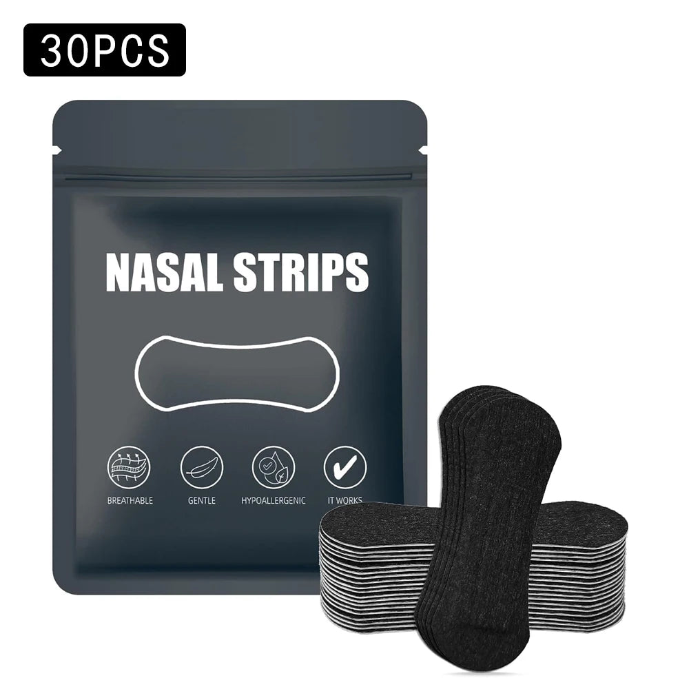 30PCS Nasal Strips for Snoring,Nose Strips for Breathing,Anti Snoring Solution Congestion Relief Nose Tape for Sleeping