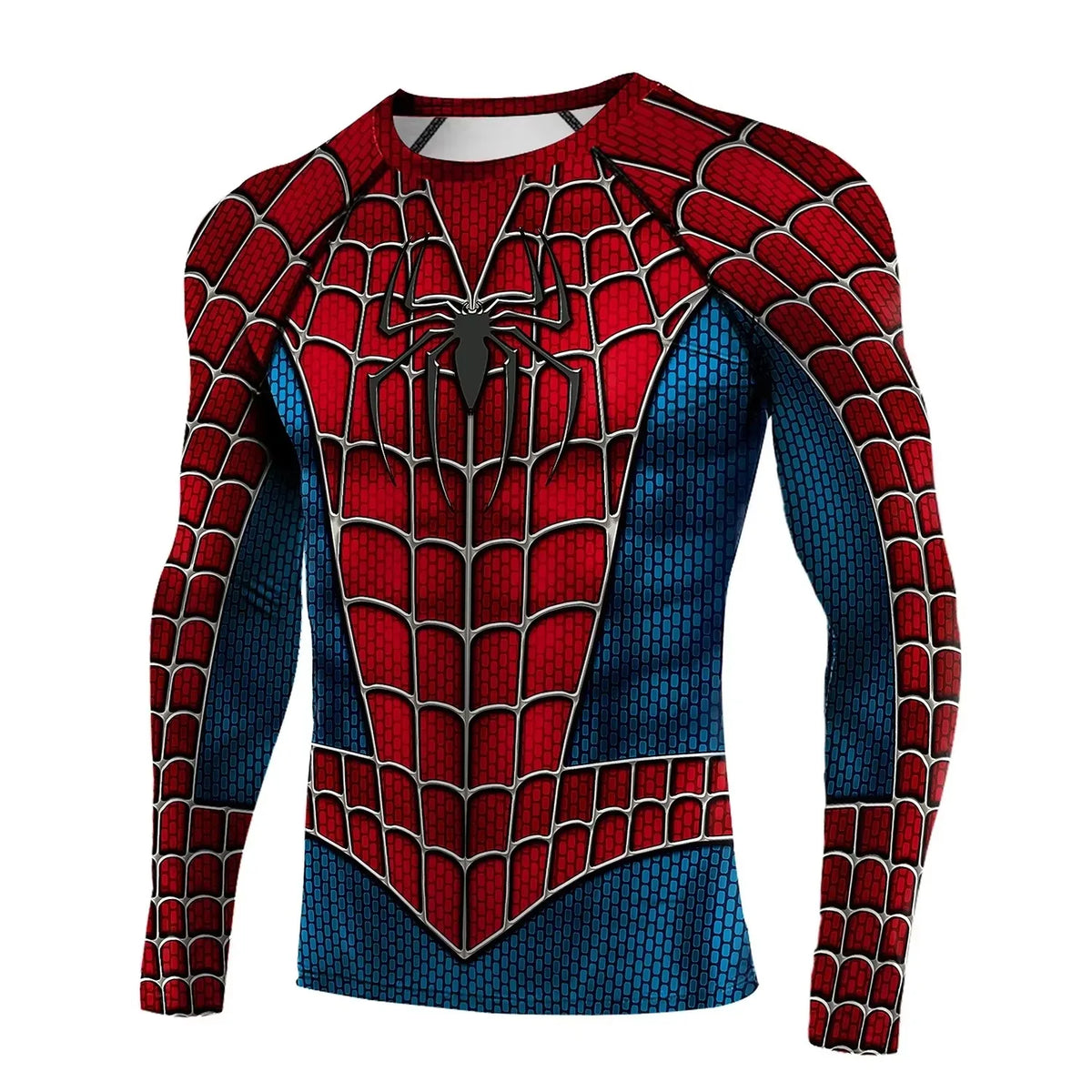 2026 Spider Graphic Vintage Print Compression Long Sleeve T Shirt Quick Dry Sports Fitness Workout Training Top Family Matching