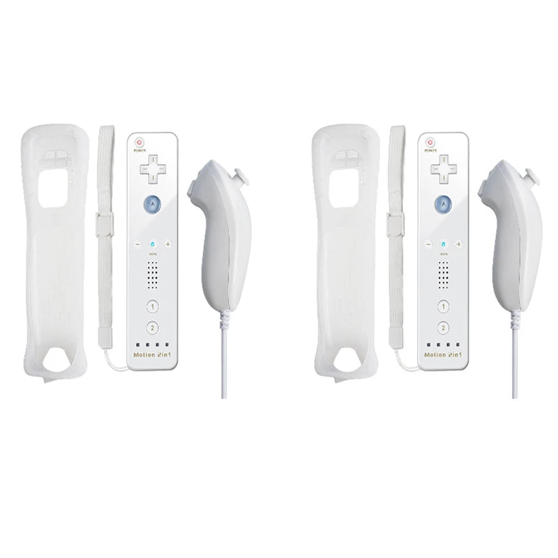 For Nintendo Wii/Will U Joystick 2in1 Wireless Remote Gamepad Controller Set Optional Motion Plus with Silicone Case Video Game