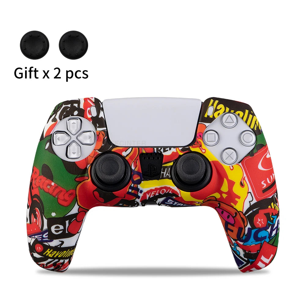 PS5 Controller Silicone Skin | Full Protection, Thumb Grips & Camouflage Design