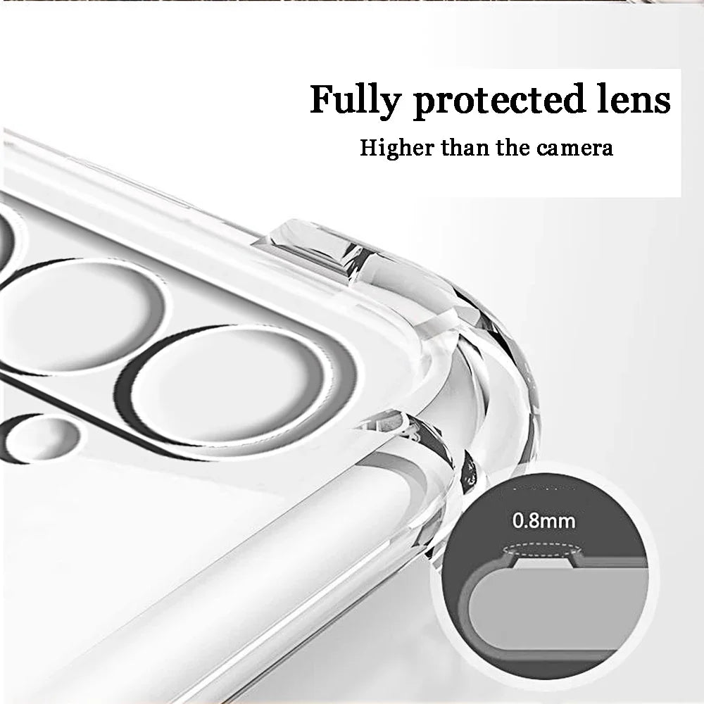 Clear Phone Case for Samsung Galaxy A16 5g 4g A15 A25 A35 A55 A54 A34 A24 A14 TPU Transparent Case Shockproof Back Covers