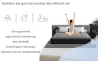 Dewinner Hybrid Mattress with Pocket Springs, 30 cm Height, Memory Foam Support, Medium Firmness, 7 Comfort Zones, Perfect Support, Reinforced Edges, Oeko-Tex Certified
