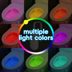 Smart Motion Sensor Toilet Light, USB Rechargeable LED RGB Night Light for Bathroom