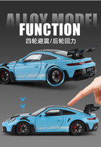 1:24 911 GT3 RS Alloy Sports Car Model Collection Ornament Toy Vehicle Diecast Miniature Voiture Boyfriend Gift