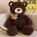 New Soft Bear Plush Toys White Pink Brown Bear Super Cute Huggable Pillow Stuffed Cartoon Animal Cushion Children Birthday Gift