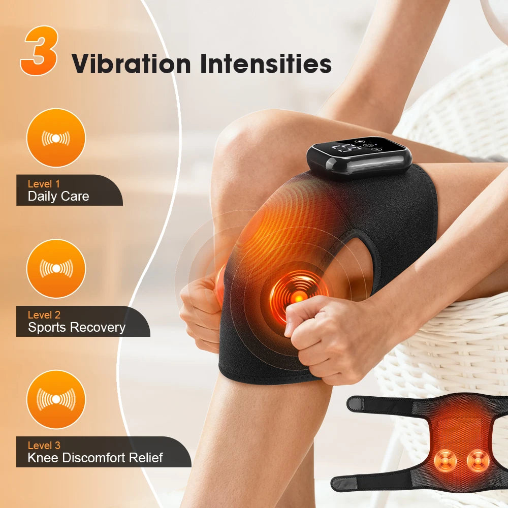 Enlarge Electric Heating Shoulder and Knee Massager 3 Levels Electric Vibration Muscle Relax Belt For Arm Muscle
