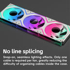 Nollie FAN GC120 ARGB Cooling Fan Modular Stackable Splicing PWM Silent 120mm RGB Fans
