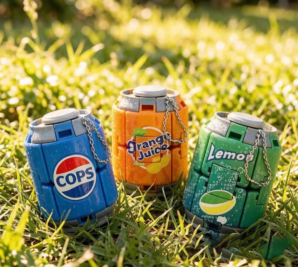 Soda Can Fingertip Slider Fidget Toy Keychain for Stress Relief
