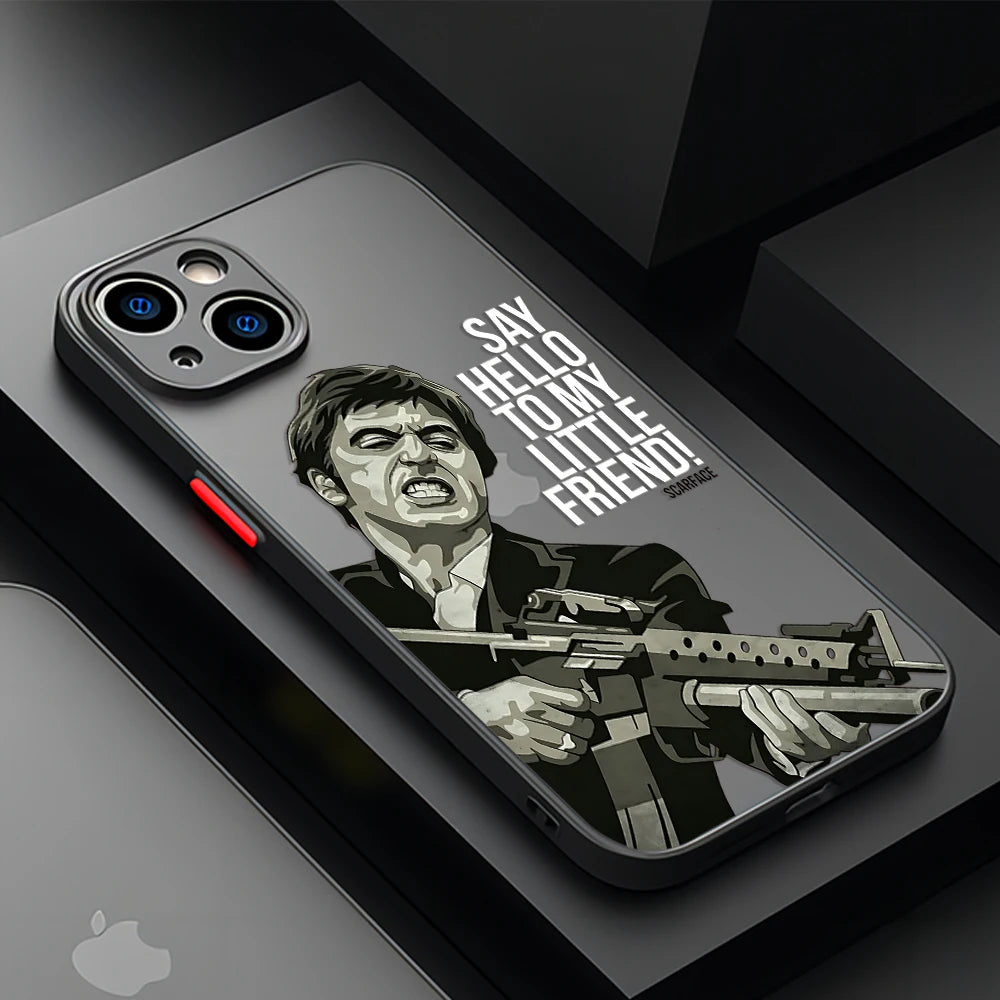 S-scarface Film classic Phone Case For iPhone 16 15 14 13 12 11 Mini Pro Max X XR XSMax 7 8 6 6s Plus Matte Clear Back Cover
