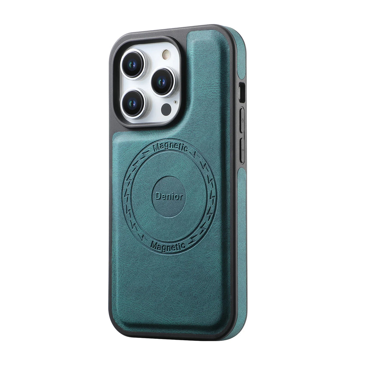 Frosted Faux Leather Magnetic Wireless Charging Case for iPhone 17 Pro Max