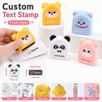 Personalized Cute Name Stamp Waterproof Clothing Label for Kids Self Ink Stamp for Kindergarten School Bags Custom Stamp