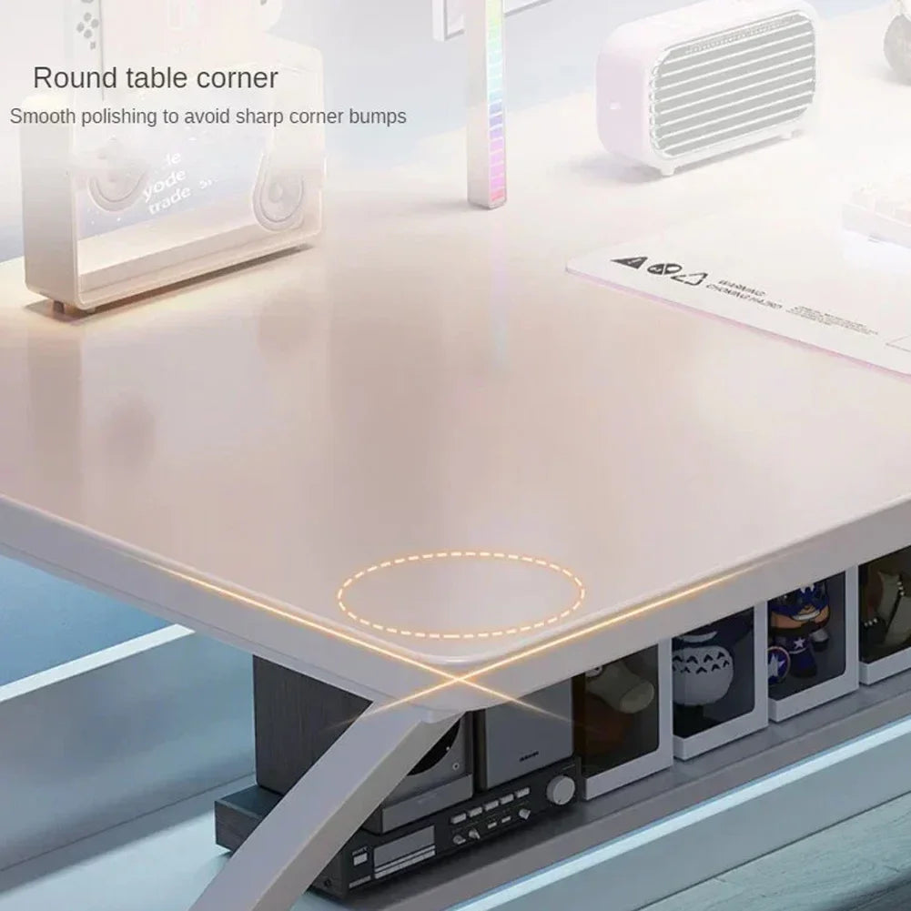 80x50cm Gaming Desk Metal Frame Modern Home Office Table Study Writing Desk Workstation Work Table for Bedroom Office Gaming Room