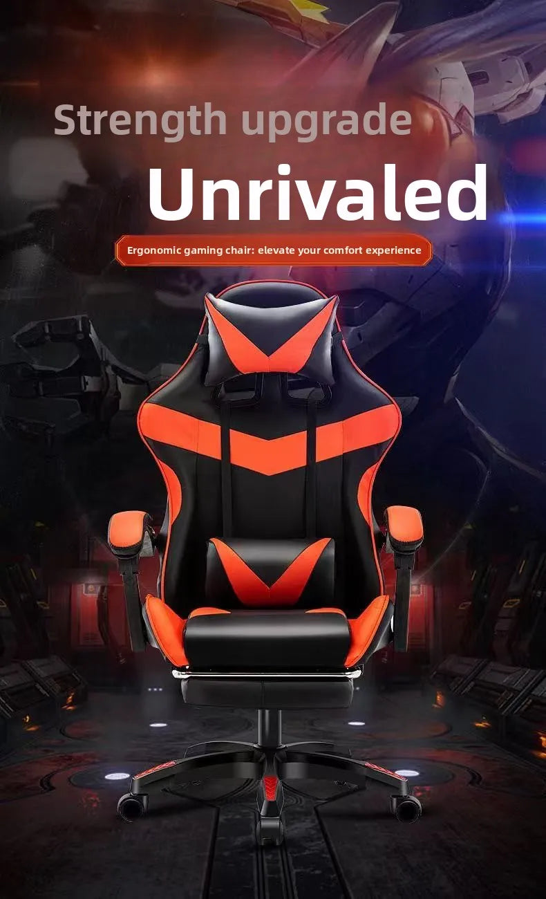 Computer Chair Comfortable Gaming Chair Long Hours Sitting Reclining Headrest and Lumbar Support for Home Office Furniture