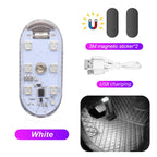 1 PC Multi Color Car Light Wireless LED Touch Light Roof Light Sensor Read Lamp Mini USB Charging Light Car Interior Accessories