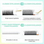 NAGARAKU Automatic Flowering 3D 4D 5D 6D 7D 8D W Shape All Size Premade Fans Eyelash Extensions Natural Soft Individual Lashes