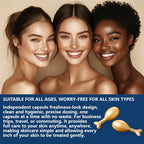 Vitamin C+E Serum Capsules, Single-Use Essence Capsules, Hydrating and Moisturizing Facial Skin 60 Capsules/Bottle - 1 Bottle