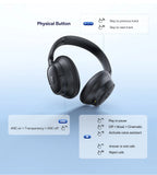 Baseus EH10 NC ANC Wireless Headphones 45dB Adaptive Hybrid Noise Cancelling Headsets Hi-Res LDAC Headphone Bluetooth 6.0 80Hrs