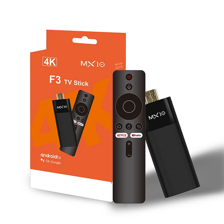 Ultra HD 4K Android TV Stick MX10-F3 Stick Mini Home TV Stick H313 Quad Core Support 2.4/5G Dual Wifi 2GB RAM 16GB ROM