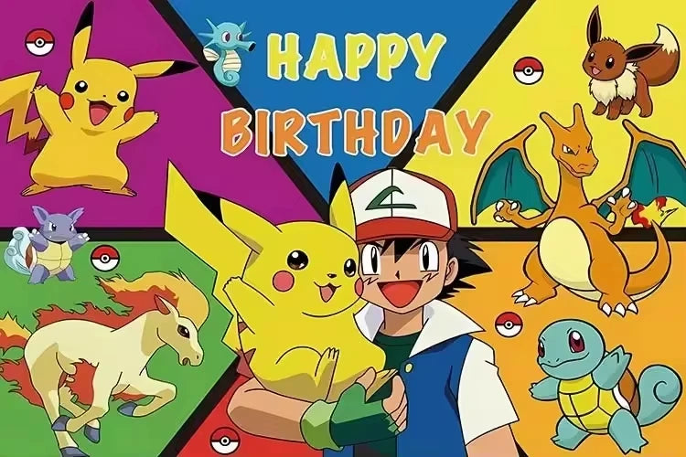 PokeMoned Theme Party Favors Slap Bracelets Stickers Keychain Party Gifts Goodie Bag Stuffers Fillers Birthday Party Decorations