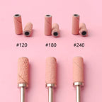 80pcs/box Pink 3.1mm Mini Sanding Bands Kits Nail Drill Bits Mandrel Sets Electric Manicure Accessories Tool Dead Skin Remover
