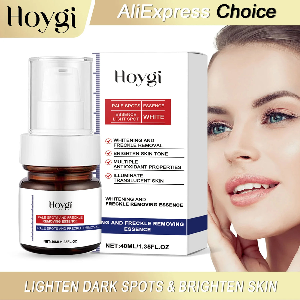 HOYGI Vitamin C Serum Cream Whiten Brightening Skin Tone Lighten Dark Spots Melasma Repair Hydrating Fast Absorbing Skin Care
