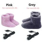 Gift Comfortable Washable USB Charging Electric Heated Shoes Warm Foot Winter Warming Slipper Foot Warmer Shoes