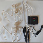 2PC/Set Halloween Outdoor Solar Garden Lights Waterproof 3D Horror Bat Skeleton Purple Orange Stake Lights House Party Decor