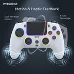 WITSURGE Hall Effect PS5 Controller,Wireless Anti-Drift Gamepad,Dual Hall Joysticks&Triggers,Macro Back Buttons,1500mAh, RGB