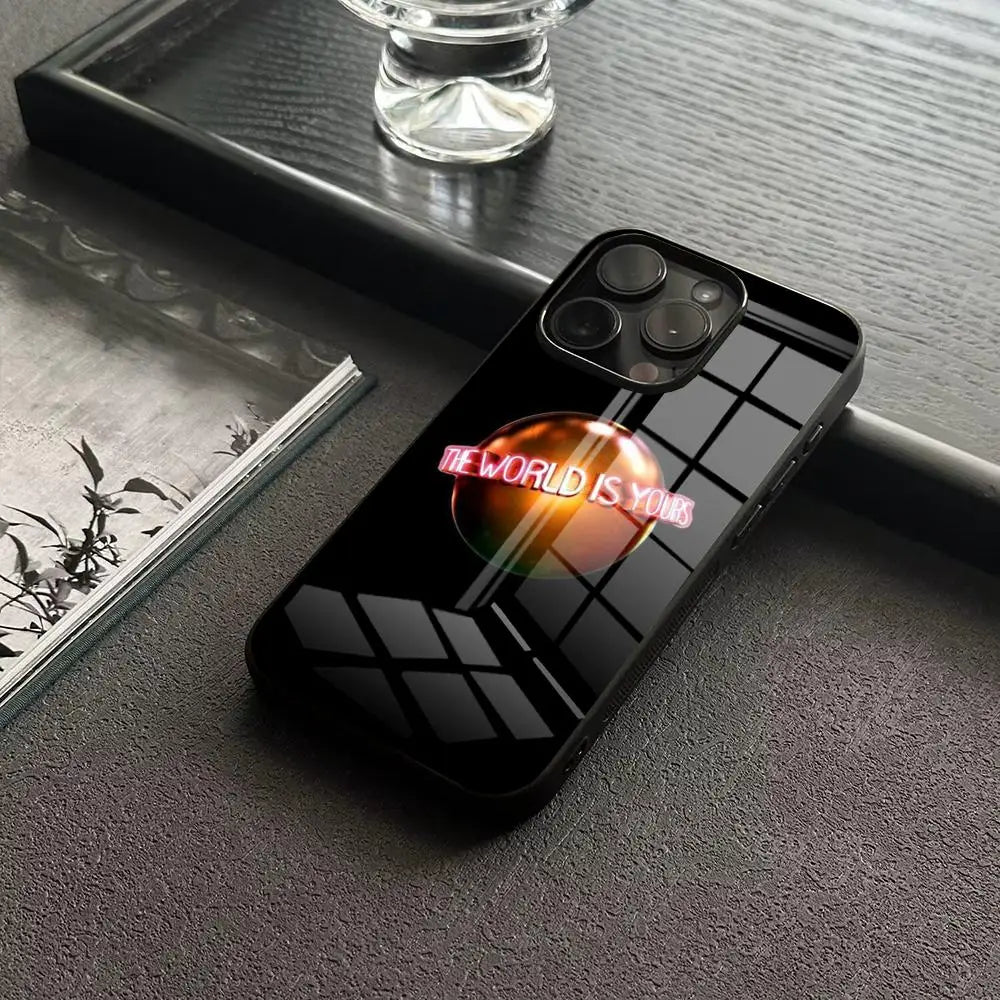 Scarface 1983 Phone Case For IPhone 17 16 14 Pro 15 13 12 Max 11 XR XS 6 Air 7 8 6s X Luxury Glass Cove