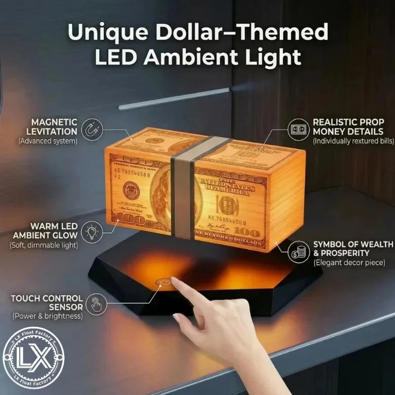 Floating Money Lamp Light Maglev Golden Lantern Grand Theft Auto Game Peripheral TK Same As Grand Theft Auto Gifts for Gamers