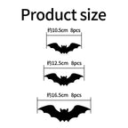 Halloween 3D Stereoscopic Bat LED Night Light PET Wall Decal Home Festival Party Indoor Wall Decoration Lamp