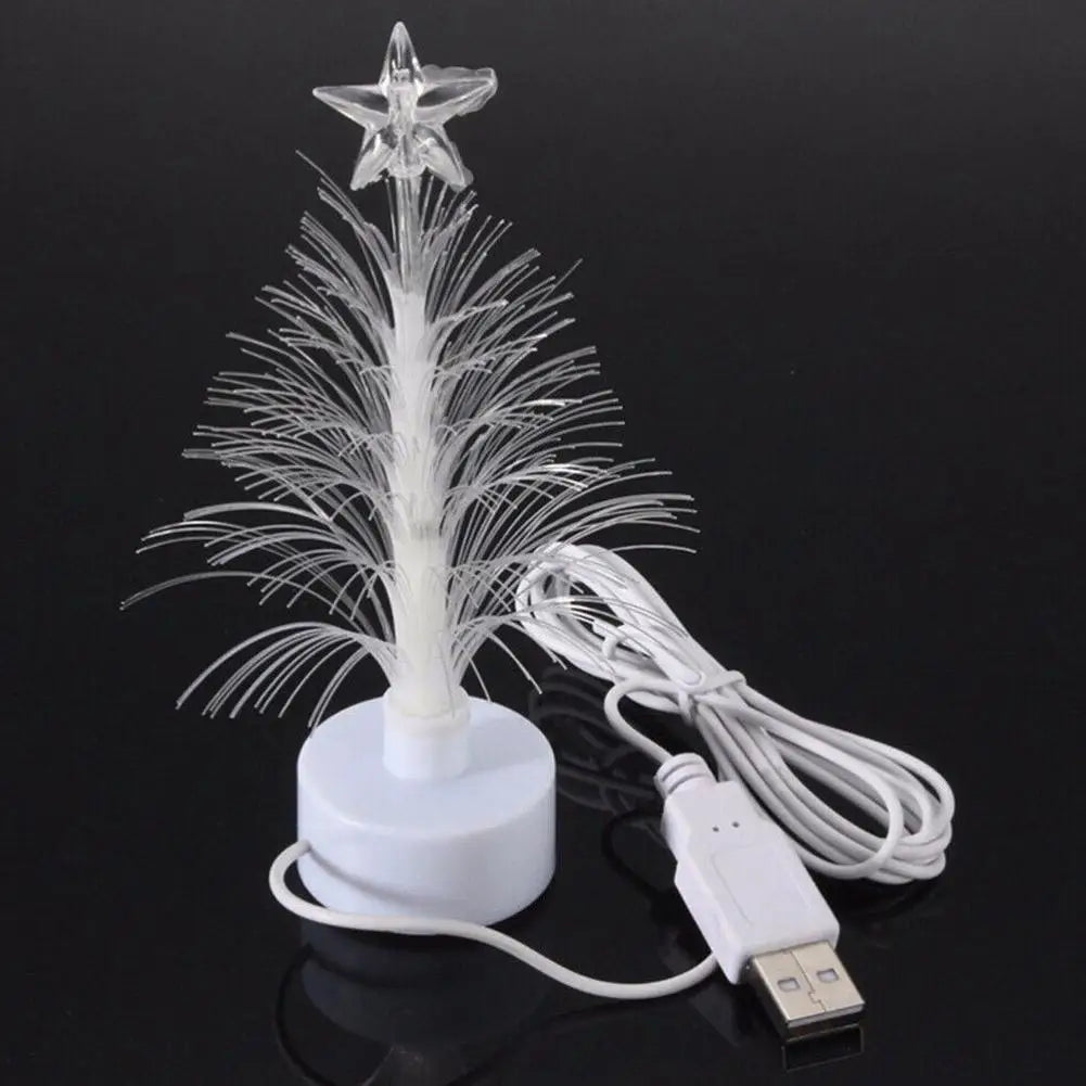 Tree Light Christmas Fiber Optic Lights Tree Fiber USB Fiber Optic Christmas Tree Mini LED Light Decorations