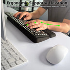 Keyboard Wrist Rest, Ergonomic Memory Foam Wrist Support for Typing & Gaming, Tilted Keyboard Pad, Aesthetic Desk Accessories Fo