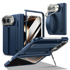 For Apple iPhone Duo Case With Stylus Pen Holder Stylus Screen Protector Camera Stand Wristband Hinge Protection Phone Cover