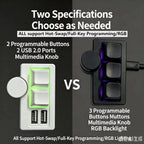 RGB Backlit Wired Mini Gaming Keyboard Hot-Swappable Portable Multi-Combination/Multimedia Game Office Custom Shortcut Keyboard