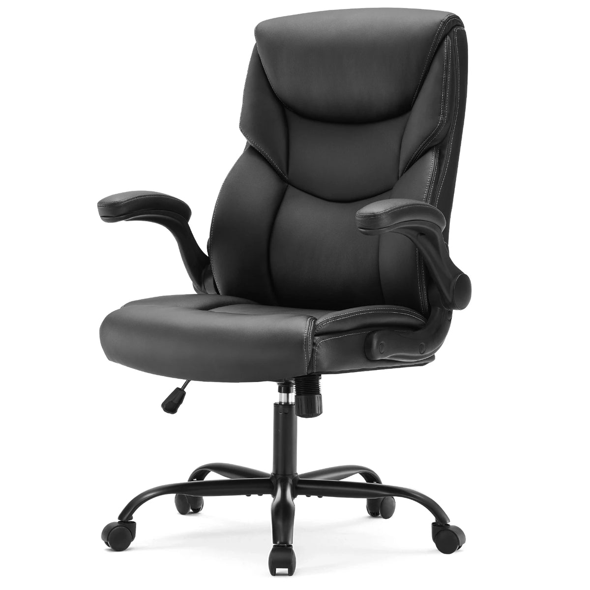 MCQ Ergonomic PU Leather Gaming Office Chair with Flip-up Armrest Swivel Rolling Adjustable Racing Chair For Office Furniture