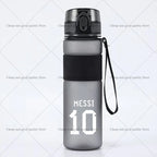 550ml Football Superstar Messi Water Bottle women men Large Capacity Sports Kettle Transparent Cold Water Cup Outdoor Bottle