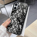 For iPhone 18 17 16 15 14 13 12 11 Pro Max Plus Case Exquisite Lace Pattern Silicone Cover For iPhone Air 16E XS X XR Soft Funda