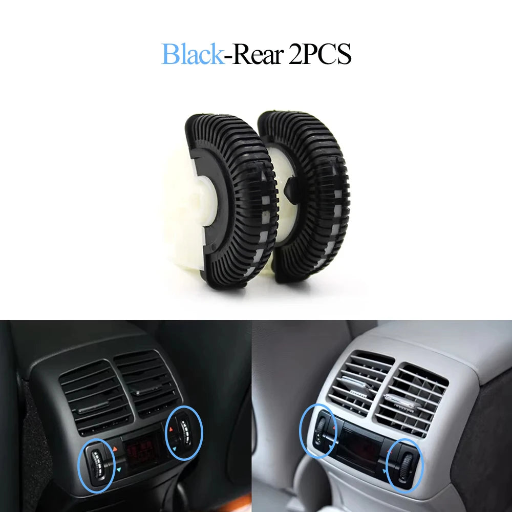 2/3PCS Set Car Front Air Conditioning AC Vent Rolling Wheel For Mercedes BENZ E Class W211 E200 E300 E230 E260 E280 2003-2008